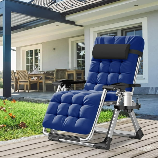 Folding Chair Outsunny Reclining Zero Gravity Chair With Cushion
