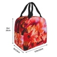 thumbnail image 2 of Yiaed Autumn Maple Leaves Print Insulated Lunch Bag Reusable Cute Tote Lunch Box, Leakproof Cooler Lunch Bags for Work Office Travel School Picnic, 2 of 5