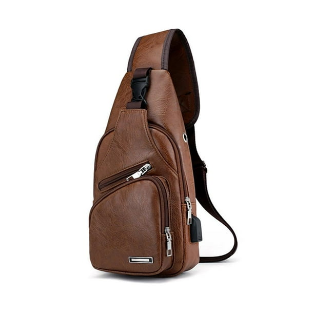 SGACAI Bolso bandolera de cuero para mujeres, hombres y adultos, bolso bandolera, bolso de pecho, mochila bandolera