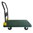thumbnail image 2 of Foldable Push Cart Dolly, Heavy Duty Steel Platform Truck Cart with Anti-skid Platform, 360 Degree Swivel Wheels, Collapsible Push Hand Cart for Storage, 2 of 9