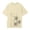 Beige, variant on Women's Short Sleeve T-Shirt, Crew Neck Colorful Floral Print Blouse, Casual Loose Fit Summer Top with Flower Pattern for Daily Wear