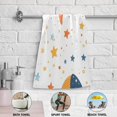thumbnail image 6 of Cartoon Whales Colorful Stars Hand Towel Absorbent Bath Towels for Bathroom Sports Gym 28" x 14" Set of 2, 6 of 8