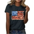 thumbnail image 7 of Cavosen Independence Day Shirts Women Petite 4th of July Short Sleeve Round Neck Tops American Flag Print T Shirts Lady XL Red White and Blue Casual Shirts Patriotic Tunic Tees Patriotic Outfits, 7 of 7
