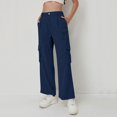 thumbnail image 5 of JJHGVB Corduroy Pants Women Wide Leg Pants Woman Cargo Pants Women Athleta Pants Women Pants Casual Womens Pants Pull On Trousers for Women Navy S, 5 of 9