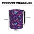 thumbnail image 3 of Easygdp Bright Purple Butterflies Car Trash Can Garbage Car Accessories Trash Can Car Waste Bin for for Driver and Passenger Any Vehicle, 3 of 7