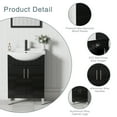 thumbnail image 6 of Eclife 24" Freestanding Single Bathroom Vanity with Euro Ceramic Sink, Faucet, 6 of 8