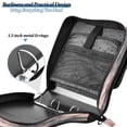 thumbnail image 5 of Water-Resistant 3-Ring Binder Organizer with Multiple Pockets Zipper Binder Bag for Office Soft Pink Tie-dye Pattern, 5 of 8