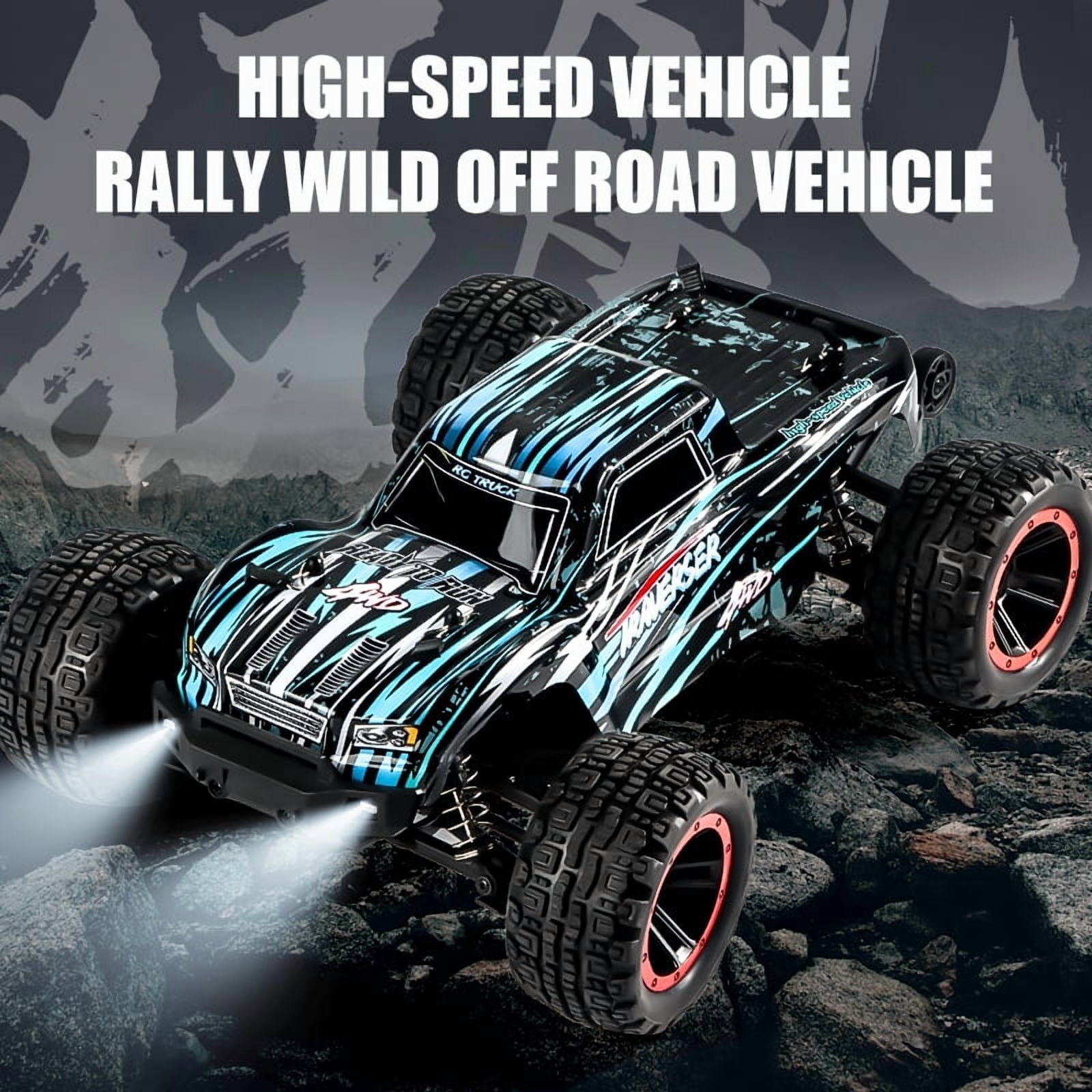 1:14 Scale All Terrain RC Car, 40 KPH High Speed 4WD Electric Vehicle w/2.4 GHz Remote Control, 4X4 Off-Road RC Truck, All Terrain RC Vehicle for Snow, Sand, Beach & Rocky Surfaces, Military Green