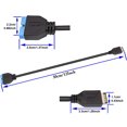 thumbnail image 3 of Kearding Placa base para PC de escritorio, adaptador de tipo E a 20 pines, placa base portátil, convertidor USB 3,1, Cable de protección Cables de computadora, 3 of 6