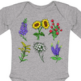 thumbnail image 4 of Inktastic Group of Beautiful Wildflowers Boys or Girls Long Sleeve Baby Bodysuit, 4 of 5