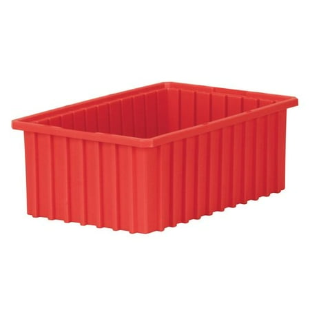 Small Box With Slot akro-mils 33166 akro-grid slotted divider plastic tote box, 16-1/2-inch length by 10-7/8-inch width by 6-inch height, case of 8, red ()