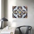 thumbnail image 4 of COMIO  Blue Vintage Pattern Decor Wall Art Boho Geometric Rug Middle Eastern Canvas Print for Rustic Bedroom Bathroom, 4 of 5