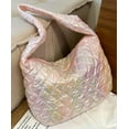 thumbnail image 5 of Kukuzhu Quilted Tote Bags for Women Lightweight Quilted Puffer Shoulder Bags Cotton Padded Hobo Purse Lattice 2023, 5 of 7