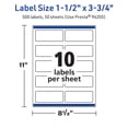 thumbnail image 6 of Avery TrueBlock Rectangle Labels, 1.5" x 3.75", 500ct, 6 of 8