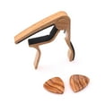 thumbnail image 3 of Tachiuwa Guitar Capo with 2pcs Picks Brown, 3 of 8