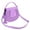 Purple, variant on Premium Textured PU Leather Flap Saddle Crossbody Shoulder Bag