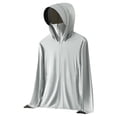 thumbnail image 2 of Gamivast Hooded Sun Shirts for Men Zip up Face Cover Sun Protection Hoodie Soft Cooling Jacket Neck Gaiter Long Sleeve Outdoor Fishing Cycling Outfits, 2 of 6