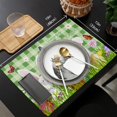 thumbnail image 6 of Easter Day Placemats Set of 4 - Happy Easter Cute Rabbit Eggs Spring Flower Place Mat for Dining Table Washable Cotton Linen Table Mats, 12 x 18 Inch, 6 of 6