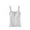 Silver, variant on Women's Tank Top with Shelf Bra Padded Modal Cotton Lace Trim Sleeveless V Neck Soft Pamajas Camisole Built in Bra (Free Size, Yellow)