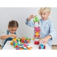 thumbnail image 4 of Mini Waffle Block Blue Construction Playset for Kids- 140 Constructor Interlocking Puzzle Pieces- Improves Fine Motor Skills- STEM/ STEAM Building Montessori Toys for Boys and Girls Ages 3+, 4 of 6