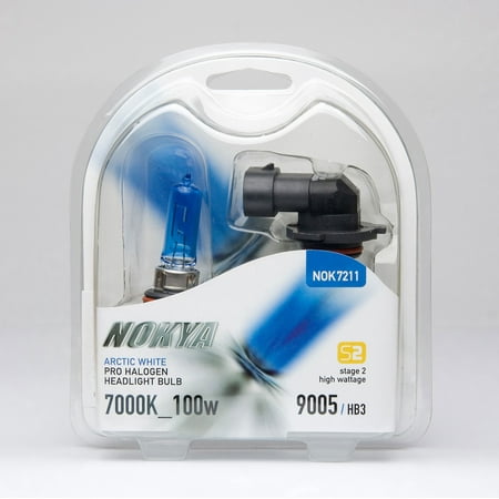 Nokya 9006 Arctic Nokya 9005 (HB3) Arctic White Stage 2 7000K Halogen Headlight / Fog Light Car Light Bulb Replacement One Pair NOK7211 ()