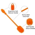 thumbnail image 3 of Silicone Bottle Brush, 12-inch Long-Handle Brush to Clean Narrow Bottles, Baby Bottle Brush, 12” L x 1 ¼”W x ¾” H, Orange, 3 of 5