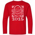 thumbnail image 3 of Inktastic 2025 Chinese New Year Snake Long Sleeve Youth T-Shirt, 3 of 5