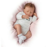 The Ashton - Drake Galleries Ashley Breathes with Hand-Rooted Hair - So Truly Real Lifelike, Interactive & Realistic Newborn Baby Doll 17-inches