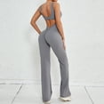 thumbnail image 5 of Women's One-Piece sleeveless jumpsuits sexy hip lift fitness yoga dress U-neck hollow back unitard bodycon solid color soft fabric yoga workout bodysuit Summer 2024, 5 of 7