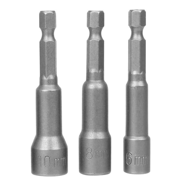 Juego de brocas hexagonales, Tuercas eléctricas, herramientas de carpintería para el hogar - 6-14mm 9pcs 6-10mm 3 piezas Sunnimix Vaso de punta hexagonal