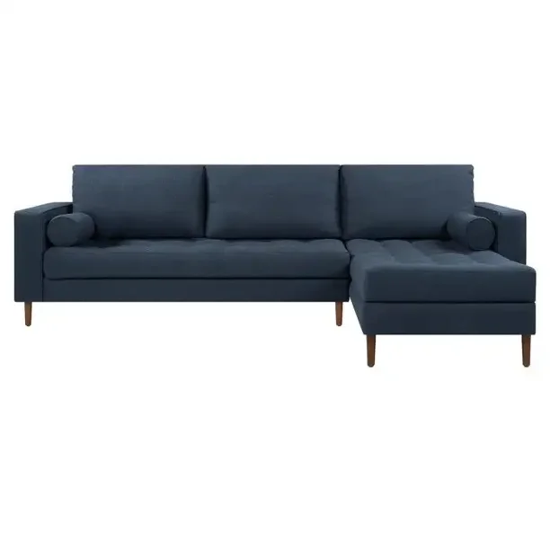 Sala esquinera derecha 4 cuerpos Landero Estilo Retro Color Azul marino Gaia Herbs Landero