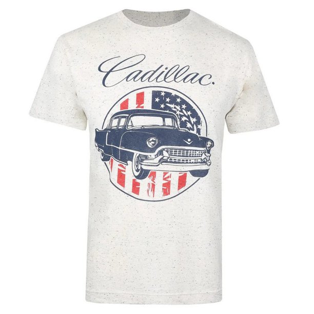 GM Motors - Camiseta Cadillac Bandera de Los EEUU para Hombre (Crudo)