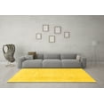 thumbnail image 3 of Ahgly Company Machine Washable Indoor Rectangle Solid Yellow Modern Area Rugs, 2' x 4', 3 of 4