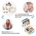 thumbnail image 4 of Cloud Travel Portable Jewelry Organizer: Square Jewelry Box Storage Case and Display for Rings, Earrings, Necklaces, Bracelets, and More - Suitable for Girls and Women, 4 of 6