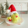 thumbnail image 6 of Christmas Gnomes Decoration Tabletop Decoration Christmas Xmas Gnomes Plush Collectible Figurine Green Beard Santa Ornament, 6 of 6