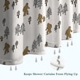thumbnail image 6 of White Bigfoot and Tree Pattern Shower Curtain 84"x72" ,Bathroom Decorative Shower Curtains Set with 12 Hooks,Modern Waterproof Washable Shower Curtain, 6 of 6