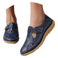 thumbnail image 4 of AUDeals Women's Closed Toe Sandals, Orthopedic Flat Shoes with Arch Support and Breathable Hollow Out Comfort (Blue, 11), 4 of 8
