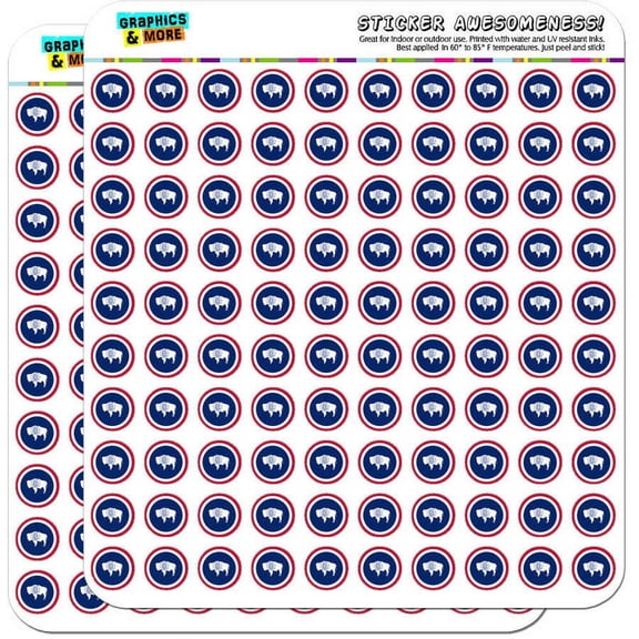 Wyoming State Flag 200 1/2" (0.5") Planner Calendar Scrapbooking Crafting Stickers