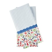 The Pioneer Woman 300 Thread Count Multi-color Print Cotton Pillowcase, King (2 Count)