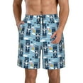 thumbnail image 2 of Uemuo Airplanes and Aviation Signs Pattern Men's Swim Trunks Hawaiian Beach Bathing Suit Swimsuits Beach Quick-Dry Shorts with Pockets-Large, 2 of 9