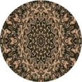 thumbnail image 1 of Ahgly Tapis Rond Lavable en Machine Intérieur Transitionnel Pérun Brun, 3 Pieds Rond, 1 of 7