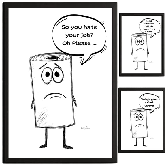 TheNameStore Farmhouse Bathroom Wall Art Prints, Rustic Decor Set, 3-Pack, 8.5 x 11 inches