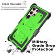 thumbnail image 4 of Ebizware Samsung Galaxy S24 Ultra Phone Case with Swivel Holster Belt Clip, Military Grade Heavy Duty Protective Defender Kickstand Cover for Galaxy S24 Ultra - Green, 4 of 9
