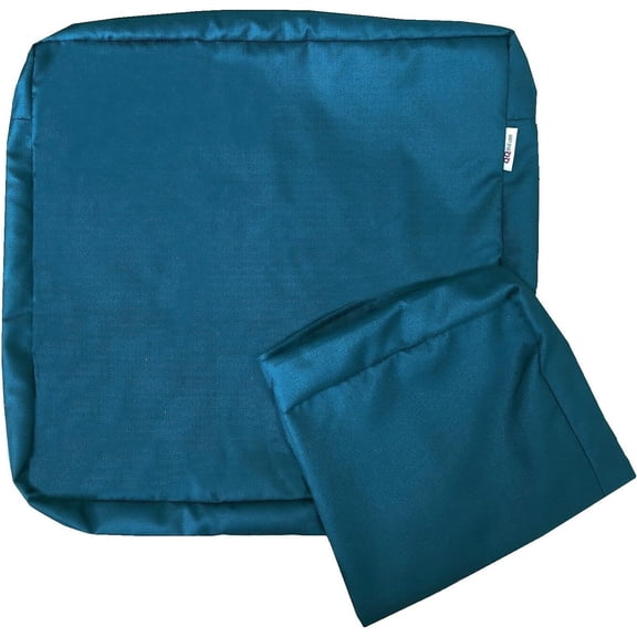 4 Pack Outdoor Patio Chair Water-Resistant Cushion Pillow Seat Duvet Covers 23"X23"X5" - Replacement Covers (23"X23"X5" 4 Packs, Pacific Blue)