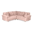 thumbnail image 2 of Sala Esquinera Makora De Velvet Palo De Rosa Modelo Elton, 2 of 8