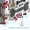 thumbnail image 6 of Paw Prints and Bones Shower Curtain 36"x72" ,Bathroom Decorative Shower Curtains Set with 12 Hooks,Modern Waterproof Washable Shower Curtain, 6 of 6