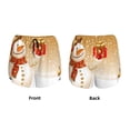 thumbnail image 6 of Uemuo Christmas Snowman Gift Pattern Women's Athletic Shorts High Waisted Running Shorts with Liner Pockets Gym Elastic Workout Shorts-, 6 of 9