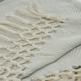thumbnail image 4 of LR Home Grey/Cream Herringbone All-Natural Cotton Throw Blanket, 4 of 7
