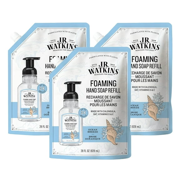 Hand Soap, Foaming, 28 fl oz, Ocean Breeze Refill