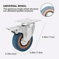 thumbnail image 3 of unbranded 3 Inch Industrial Caster PVC Rolling Wheels with Brake for Trolley Chair, 3 of 6